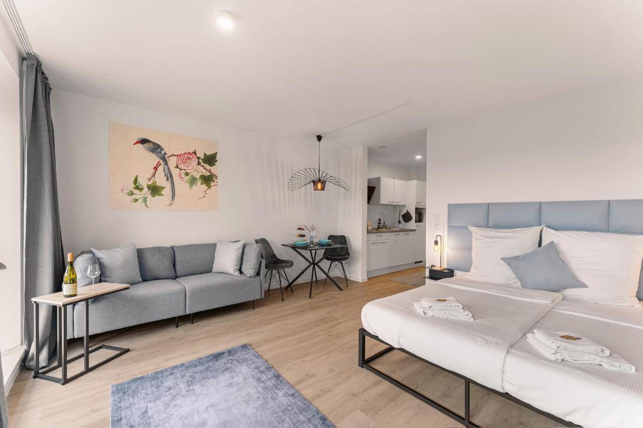 Modernes Apartment Am Gleispark Olsztyn Bagian luar foto