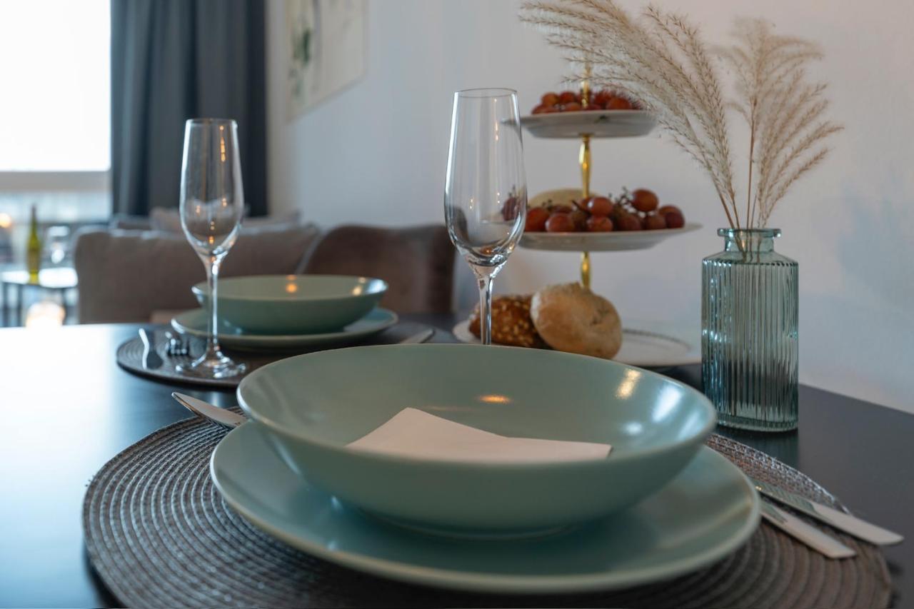 Modernes Apartment Am Gleispark Olsztyn Bagian luar foto