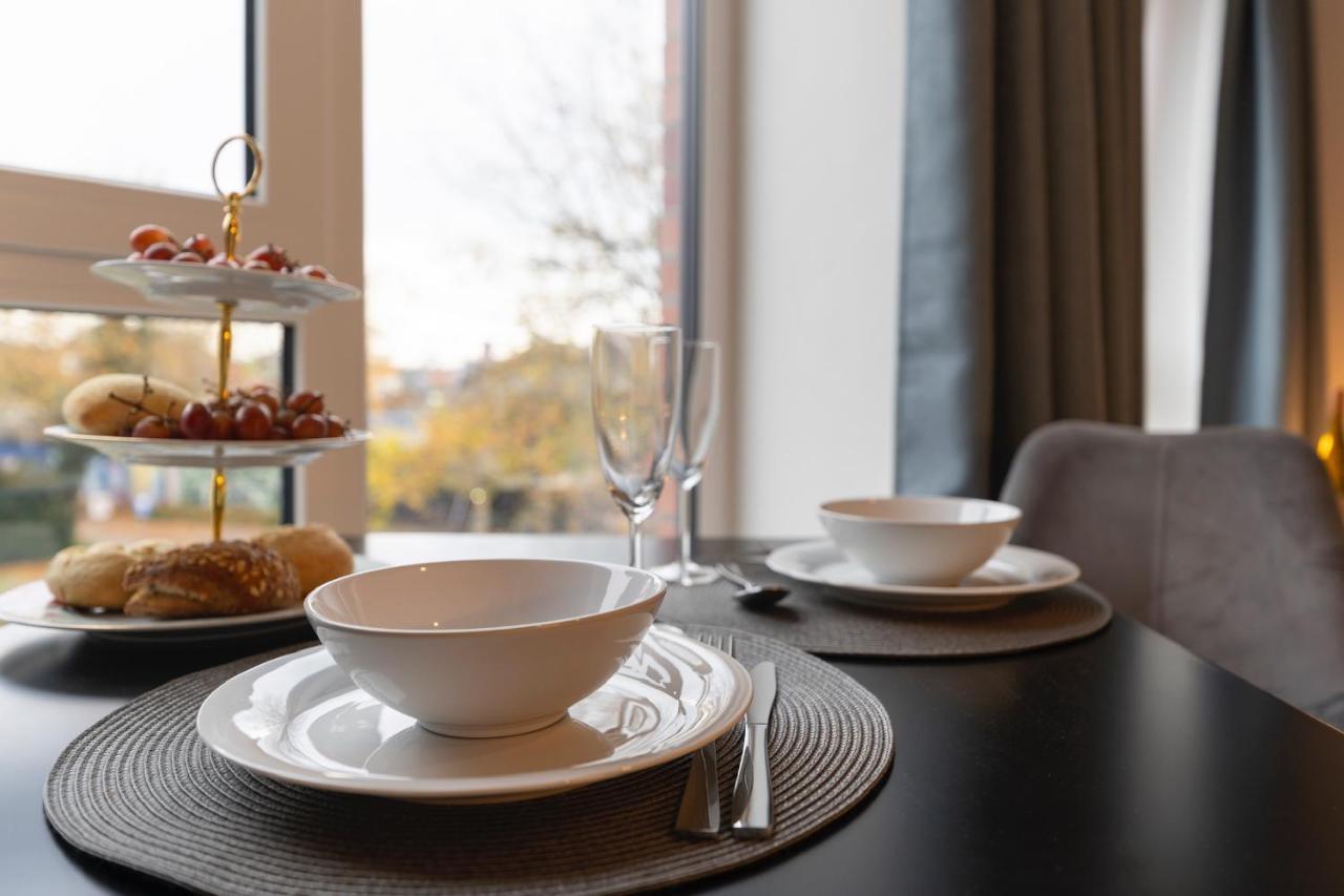 Modernes Apartment Am Gleispark Olsztyn Bagian luar foto